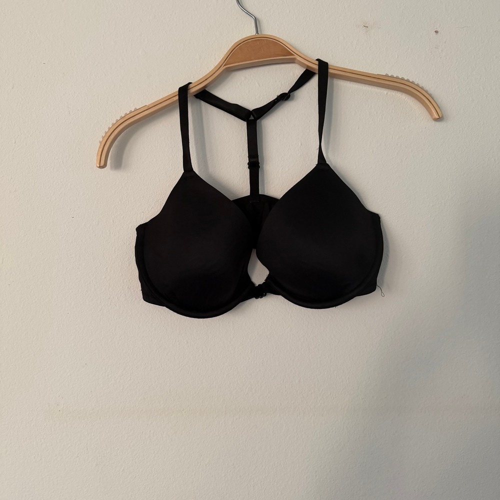 Pink Victoria's Secret Wear Everywhere T-Back Racerback Bra 34D Front Close